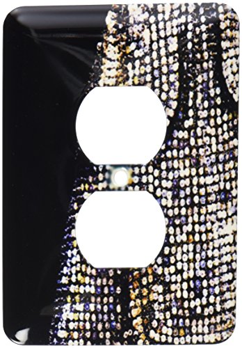 Paillettes Noir cache double prise pour remplacer vos plaques blanches jaunies