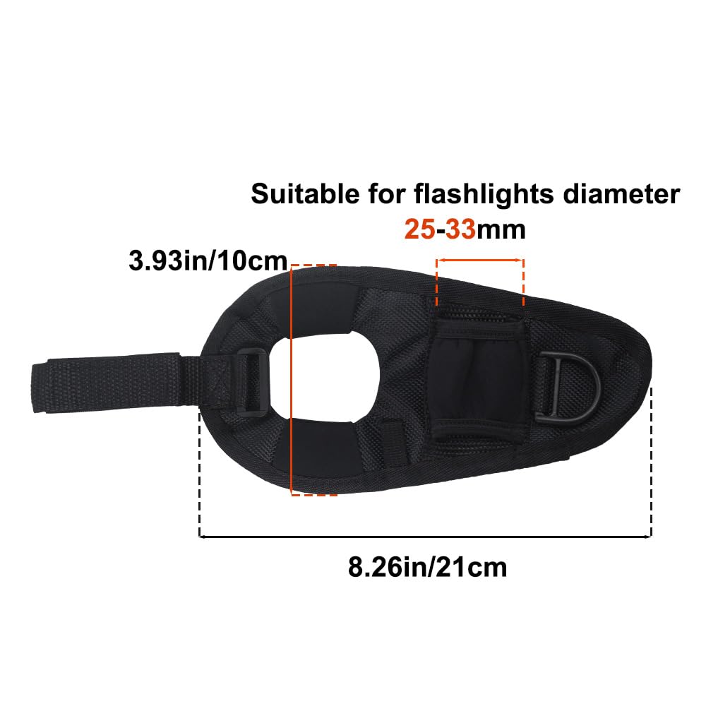 MiOYOOW Gant Lampe Poche Plongée, Étui Lampe Poche à Main Support Lampe Poche Torche sous-Marine Réglable pour Lampe Poche 25-33mm MiOYOOW Gant Lampe Poche Plongée, Étui Lampe Poche à Main Support Lampe Poche Torche sous-Marine Réglable pour Lampe Poche 25-33mm