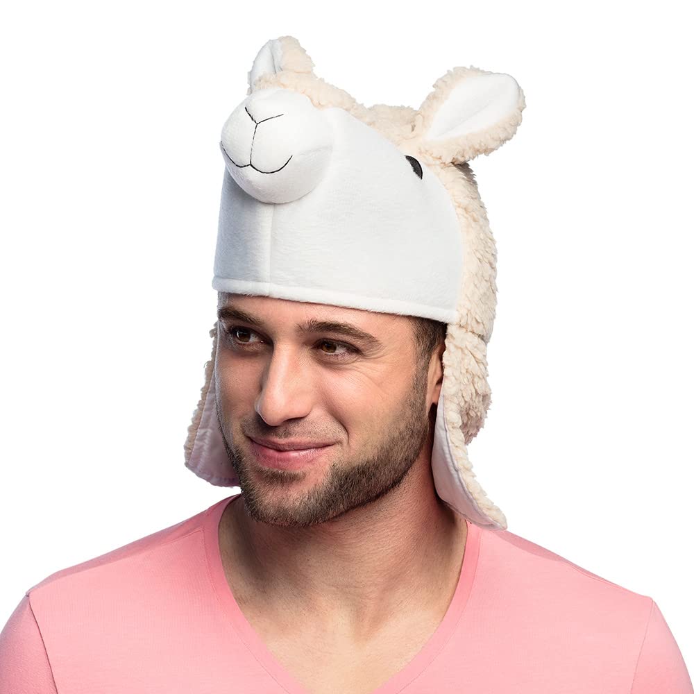 Boland 99908 - Sheep Hat with Plush Plush Hat for Costumes for Men and Women Fancy Dress Costume, Multicoloured - Image 2