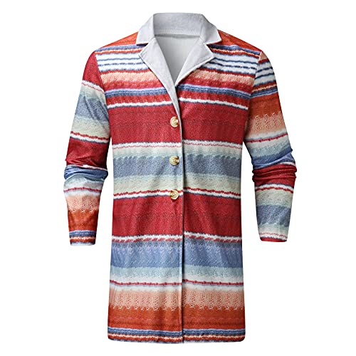 ZYXTIM Men's Floral Pattern Printed Cable Knit Cardigan Shawl Lapel Casual Open Front Button Down Slim Long Sleeve Sweaters3