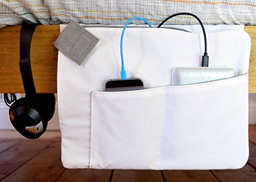 MyVolts Z-Charge - Phone and Tablet Bedside Storage with Charging (White)