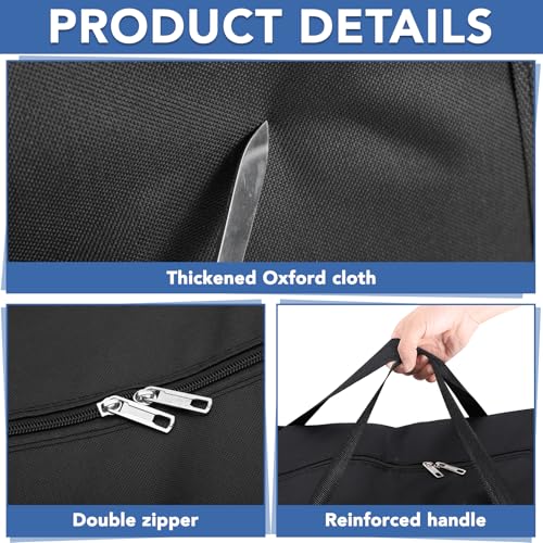 Dntorx 2 Stück 180L Extra Große Aufbewahrungstasche, Oxford Heavy-Duty Umzugstaschen mit Reißverschlüssen Handgriff, Wasserdichte Tragetasche für Umzug Bettdecken Kleidung Bettwäsche Aufbewahrung