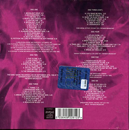 Light My Fire Live 1967 - 1972 (Box 6 CD)