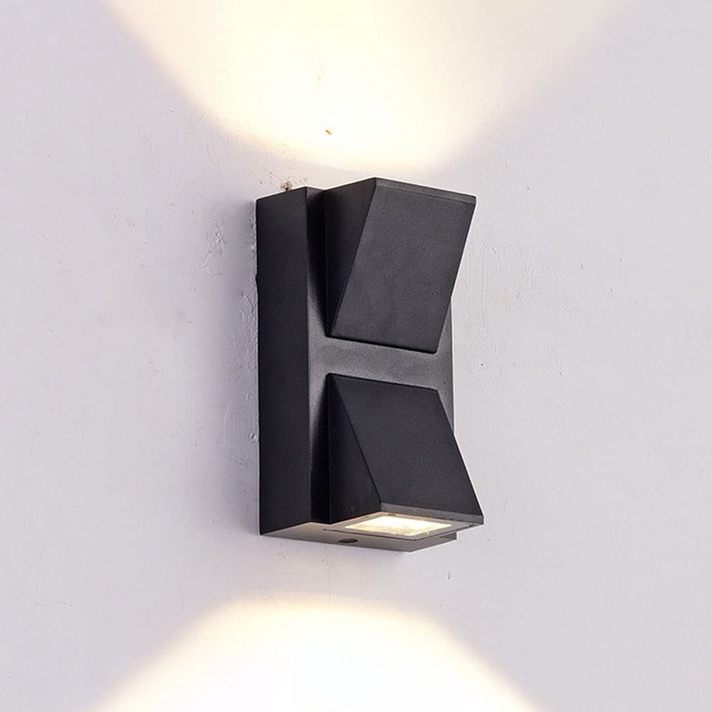 ITOSUI LED Wall Light Aluminum Sconce IP65 Waterproof Outdoor Wall Lamp, 10W Modern Up Down Exterior Lighting Fitting, Minimalist Porch Lamps for Backyard Garden Patio Entryway (Color : 3000K)