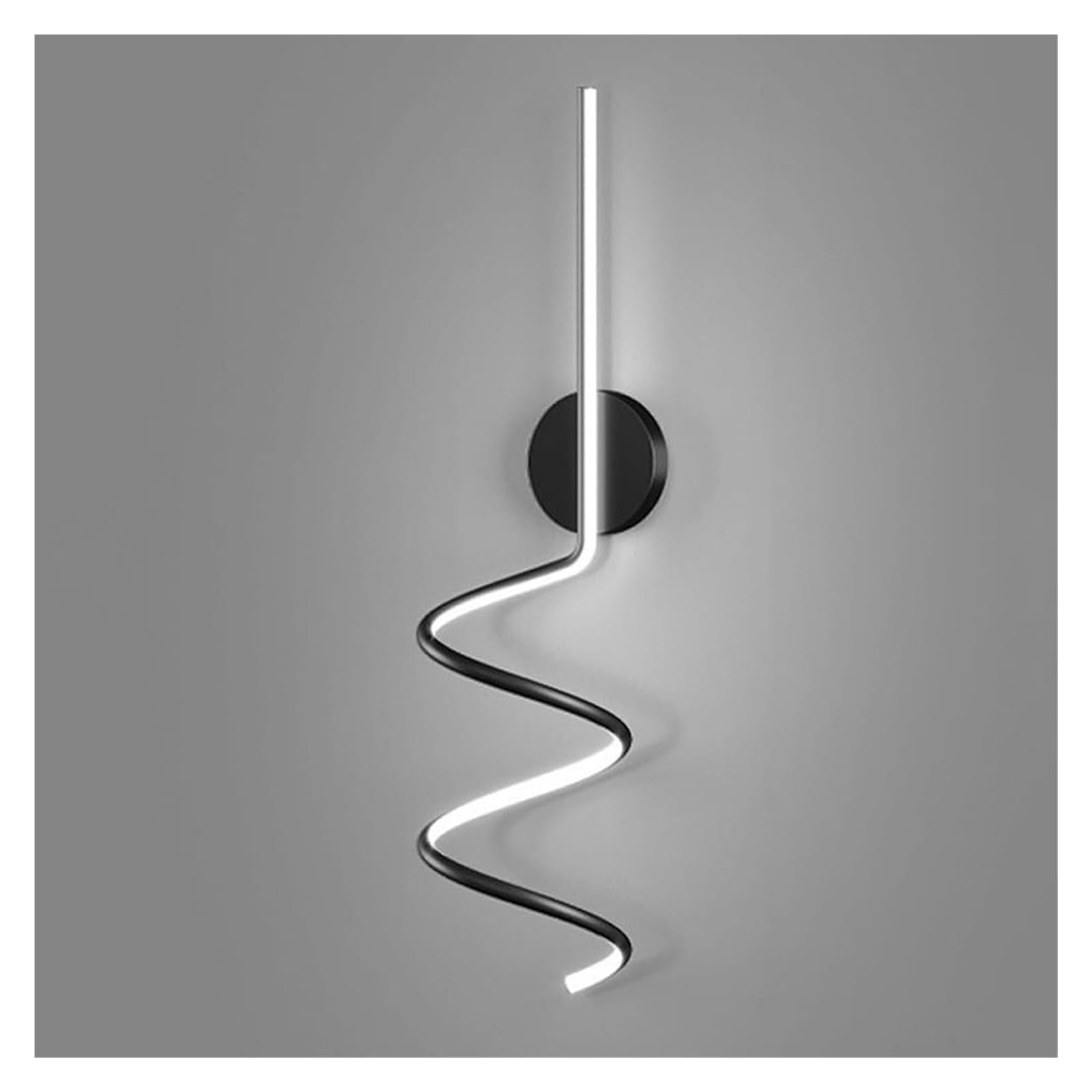 VDOQTLJT Black/White Spiral Wall Light Bedside Lamp Stairs Decor Sconce Metal Lantern Lamps sconces(5V,White light)