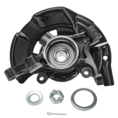 Image of Detroit Axle - 2.0L Front Steering Knuckles for Hyundai 2011 Sonata [Sport Suspension], 2 Steering Knuckles & Wheel Bearing Hub Assembly Replacement