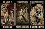 SIGNCHAT Sugar Skull Couple Poster to Love is Nothing to Be Loved is Something Poster Day of Dead...