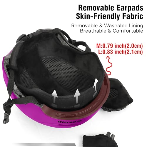 Casco de snowboard con ventilación regulable DKONI para nieve 6