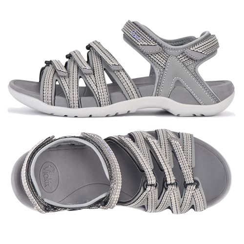 Image of Viakix Womens Sport Sandal - Comfortable Athletic Stylish Hiking Shoes, with Arch Support, Outdoors, Walking, Water, River, Trekking