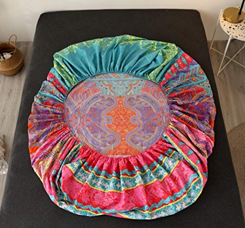 Feelyou ZL01CLZSJ TWIN Boho Bed Sheet Set Twin Girls Bohemian Style Fitted Sheet thumb #3