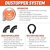 The Dustopper PRO, Low-Profile Dust Separator for Shop Wet/Dry Vacuums. Includes High-Flow 90 Degree Sweep Elbows and Connection Hose. Fits Standard 5 Gallon Buckets, Made in USA
