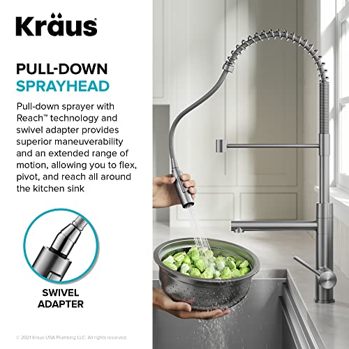 Kraus Kpf-1604Sfs Artec Pro Commercial Style Pull-Down Single Handle Kitchen Faucet With Pot Filler, Spot Free Stainless Steel #TOP6