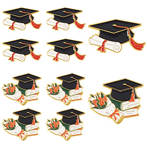 Image of 10 Pcs Graduation Enamel Pins, Graduation Button Pins 2025, Graduate Button Lapel Pin, 2025 Graduat Pin Gifts for Her or Him