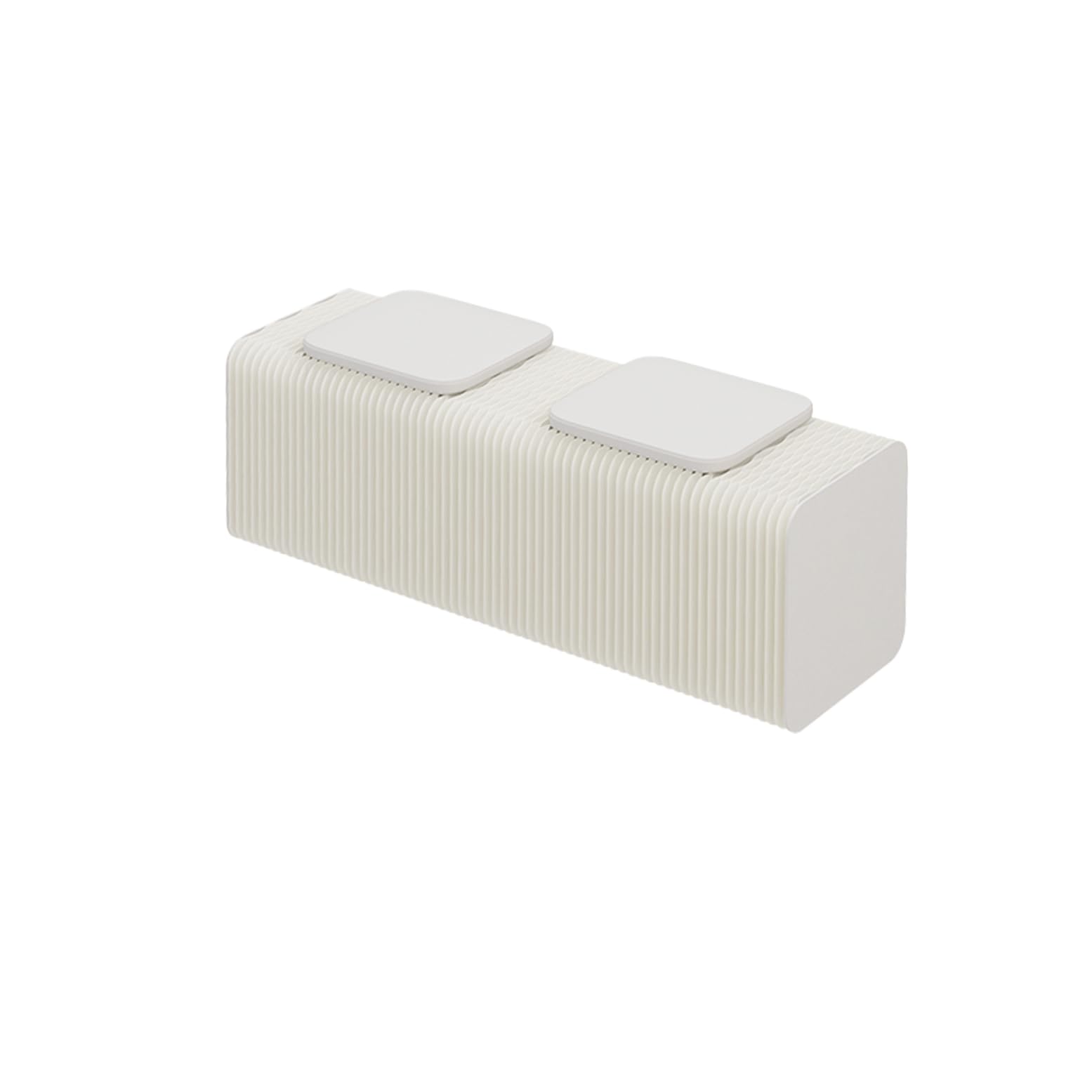 Stool Foldable, Sleek Indoor Decor, White Collapsible Stool with Honeycomb Structure, Supports Heavy Weight, Fit for Bedroom, Living Room and Dining Room(Square Seat Cushion, 47.2" x 14.2" x 15.9")