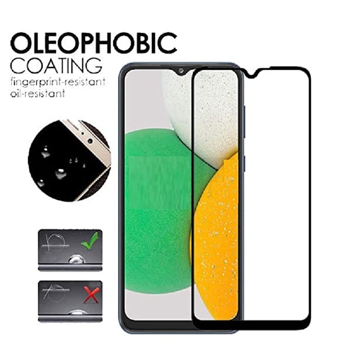 Image of Screen Protector for Oppo A77s (Black) Tempered Glass Edge-to-Edge 6D Screen Guard With Installation Kit