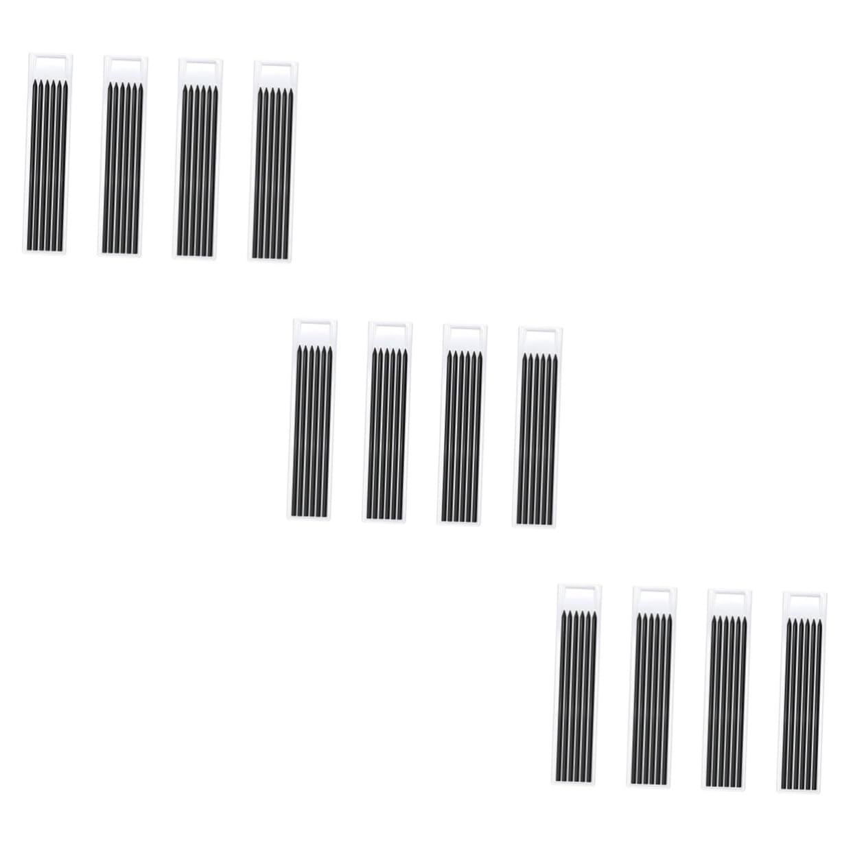 3er-set Druckbleistift-minen Schwarzer Zimmermannsbleistift-ersatz Einfach Zu Verwenden für Die Holzbearbeitung Stück X 3