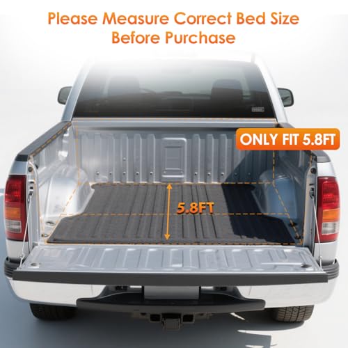 Image of Nilight Soft Roll-Up Tonneau Cover Compatible with Chevy Silverado /GMC Sierra 1500 2004 2005 2006-5.8ft Truck Bed Cover