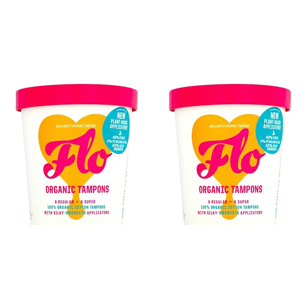 Applicator Tampons, Made from Organic Cotton, Biodegradable, Regular and Super Combo Pack, 14 Count (Pack of 2)
