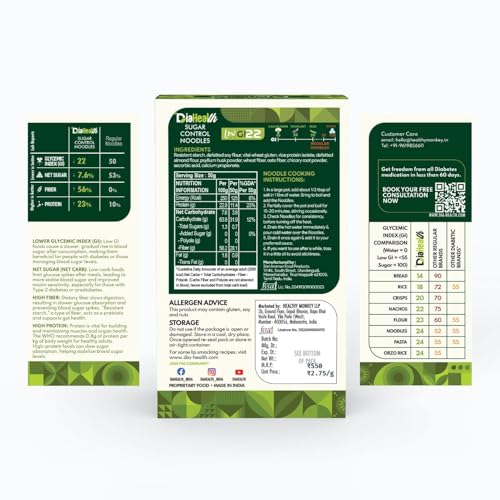 Image of Diahealth Noodles (Regular Noodles, 200 GM - Pack of 1)