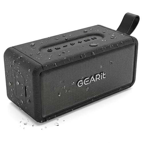 GEARit Portable Wireless Speaker | 40W Bluetooth Speaker V5.3 Deep Bass | IPX6 Waterproof TWS...