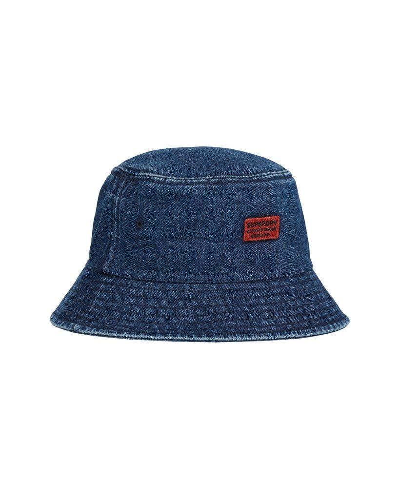 Superdry Women's Washed Blue Denim Bucket Hat By
