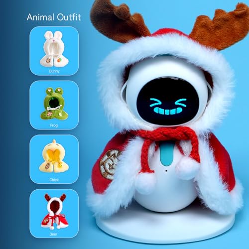 Umhang- und Kapuzenpullover-Outfit-Set für Eilik – 4-teiliger pelziger Kapuzenpullover in vier Farben und 4 pelzige Haustierumhänge in vier Stilen. Ideal zum Anziehen von Eilik und anderen geeigneten