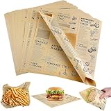 Photo Gallery viriech 300 fogli di carta deli, carta avvolgente 25 x 25 cm, patatine fritte per cestino, carta hamburger, carta da forno ecologica per panini, patatine fritte, torte, ecc Photo Gallery viriech 300 fogli di carta deli, carta avvolgente 25 x 25 cm, patatine fritte per cestino, carta hamburger, carta da forno ecologica per panini, patatine fritte, torte, ecc