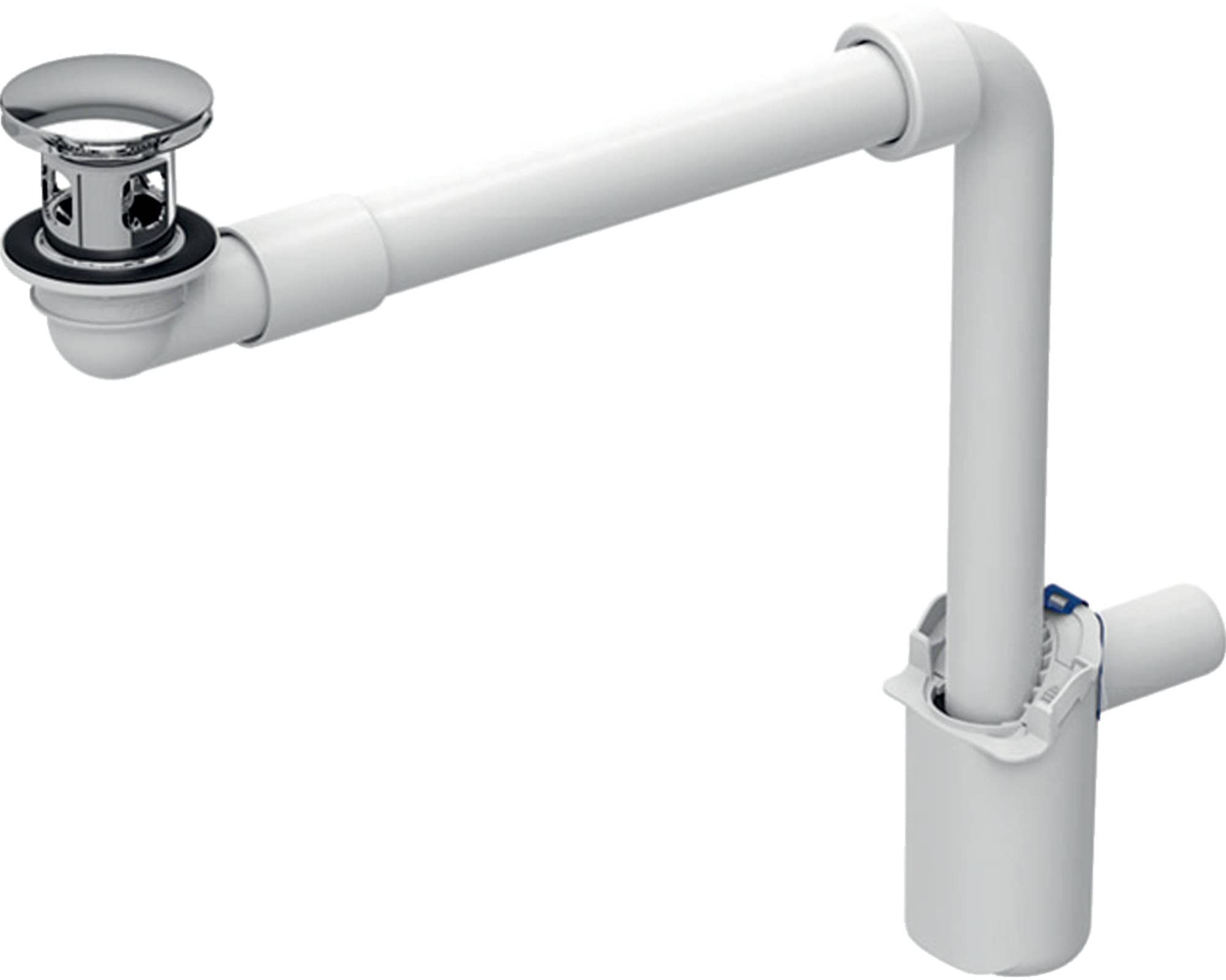 Geberit Waschbeckenablauf/Raumsparsiphon für eine oder zwei Standarmaturen, 152.073.21.1