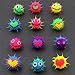Pencil Toppers for Kids Girls Boys Students - Silicone Spiky Pencil Tops - Fun Fidget Sensory Aid Pencil Toppers - BPA,Phthalate,Latex Free (12 Pcs Heart/Smiley)