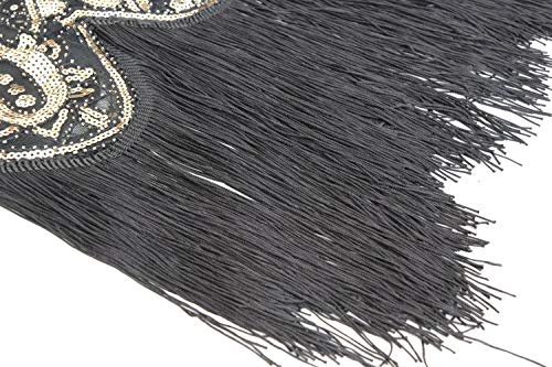 Image of Peacock-inspired 1920s Gatsby Beaded Flapper Sling Dress Womens Vintage Cocktail Dress W /Complete Accessories Set