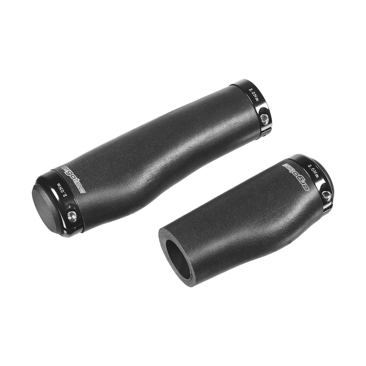 Ergotec Kyoto Fahrradlenkergriff aus Silikon, für City- und Trekkingräder, 22,2 mm Griffwinkel, schwarzes Finish