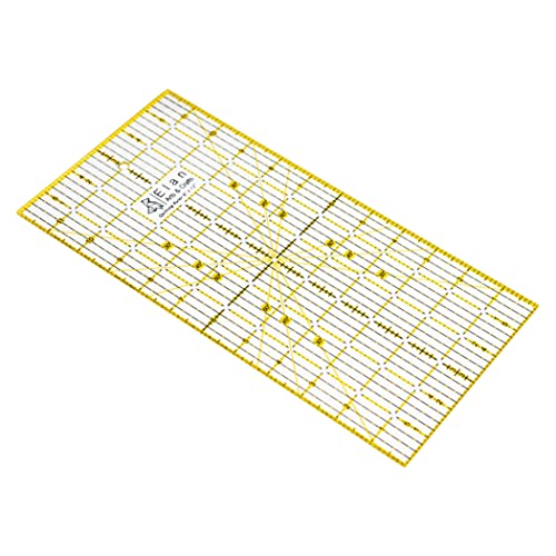 Elan Patchwork Ruler, Quilting Rulers, Imperial Ruler, Acrylic Ruler, Sewing Ruler For Quilting Supplies, Patchwork Square, Transparent Ruler, Quilting Accessories (12" X 6") #TOP1