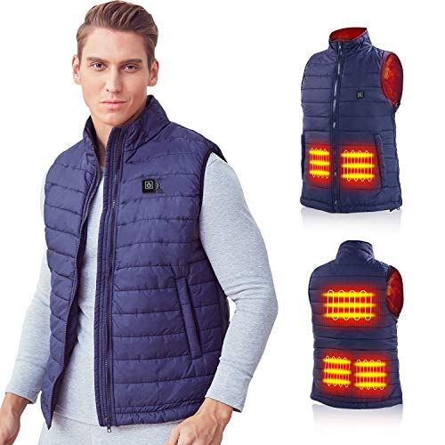 Heated Vest for Men Women Winter Heating jacket coat for Outdoor Fishing(No battery)(L)