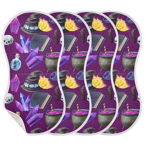 xigua Magical Cauldrons Baby Burp Cloths for Newborn Boys and Girls 2 Pack, Soft & Absorbent Cotton Baby Burp Cloth, Baby Washcloths, Newborn Towel, Burp Rags3