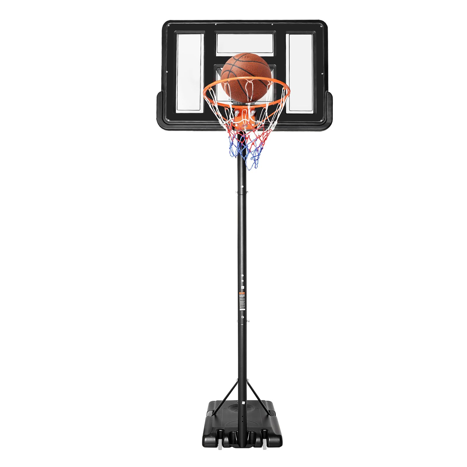 Soporte elevable portátil para canasta de baloncesto, mecanismo de altura ajustable para parques, patios, patios traseros