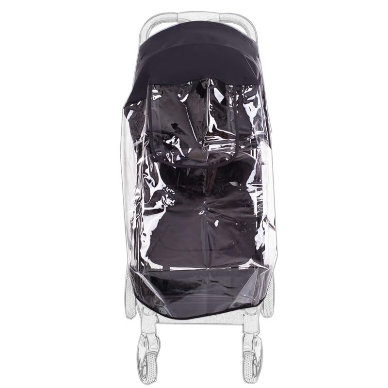 HD Transparent Film TPU Stroller Rain Cover, Interactive Window?Travel Weather Shield Breathable Baby Stroller Rain Cover?Cold-Proof Shield
