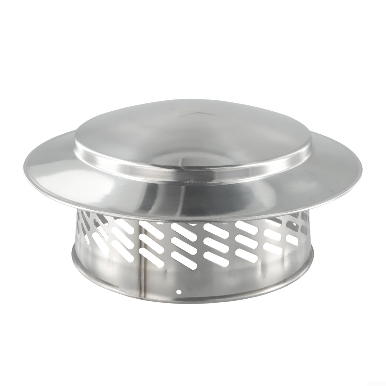 1Pc Stal nierdzewna Nasada kominowa, Odporna na deszcz Osłona Robić kominka Ściana zewnętrzna Wyciąg Wentylacja Nasada kominowa(200mm（8inch）)