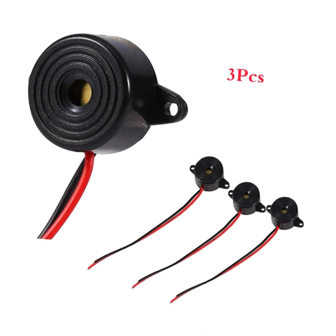 VINTORKY 3pcs Lead Speaker Piezo Buzzer Horn Speaker Piezo Electronic Buzzer Drive Circuit Built-in Buzzer Industrial Buzzer Mounting Holes Buzzer Electric Buzzer Active Alarm