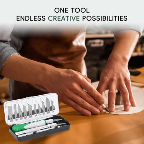 image for Oebruel 16 Pcs Professional Craft Knife Set, Precision Craft Knife wit
