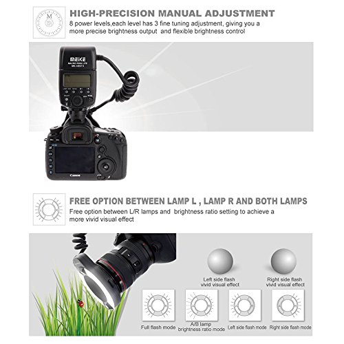 Meike Macro Ring Lite Flash Light For Canon Eos 5D Mark Ii Eos 6D Eos 7D Eos 70D Eos 60D Eos 60Da Eos 700D 650D 600D 400D 350D #TOP4
