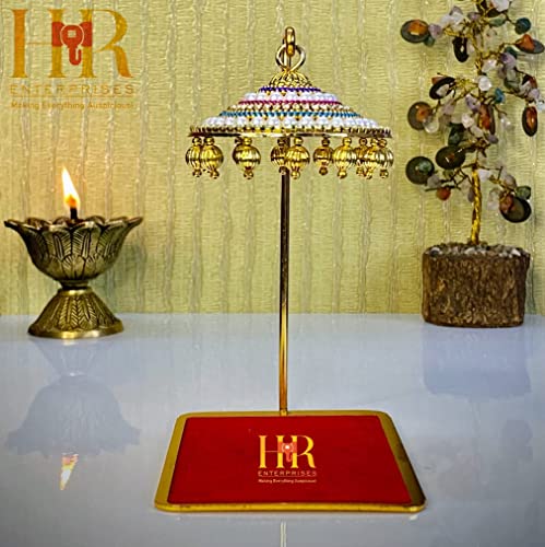 Image of HR Enterprises(SM 201 A.Gold Chhatrapati Shivaji Maharaj Statue with Umbrella,Idol with Umbrella,Shivaji Maharaj Murti for Home Decor, Office Decor,Gifting, car Decor, showpieces in Home.