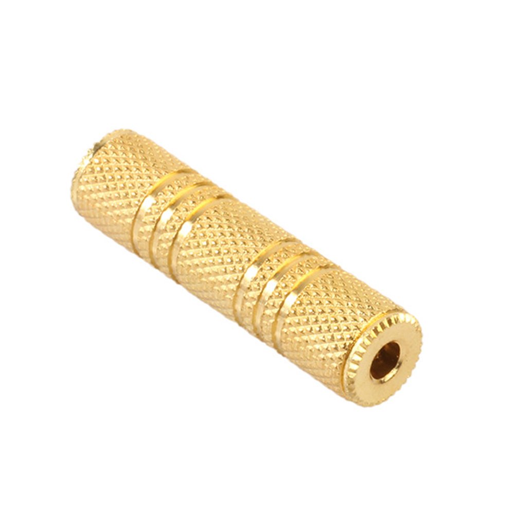 Gold Plated - TRS 3.5mm Female to Female Stereo Audio Jack Jointer Adapter Converter - Full Metal Body-image-17