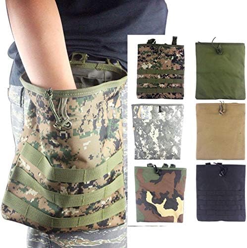 Gexgune Taktische verstellbar/Faltbare Molle Recovery Paintball Magazin Mag Dump Beutel (6 Farbe...