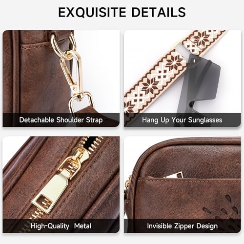 Image of APHISON Crossbody Bags for Women Trendy,Vegan Leather Small Crossbody Purses Shoulder Handbags with Adjustable Strap