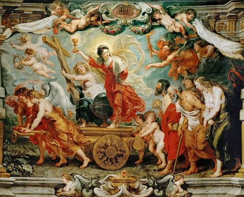 Impression d'affiches Rubens Allégorie de la Foi sur toile pour décoration mural en 60x90cm