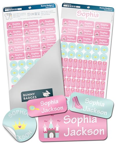 Bunny Badges Personalized Daycare Name Labels for Kids...