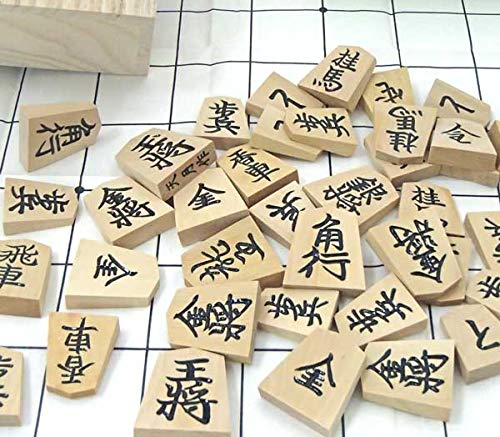 Amazon | 将棋セット 新かや1寸卓上接合将棋盤竹と黄楊上彫駒と駒台の