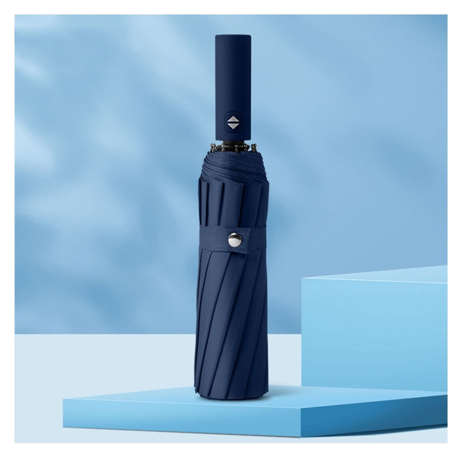 Parapluie automatique grand format pliable bleu double usage