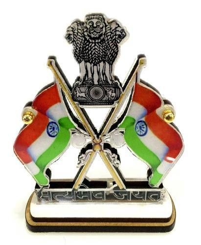 Buy Double Sided Indian Cross Flag Dhwaj with Satyamev Jayate - Main Image