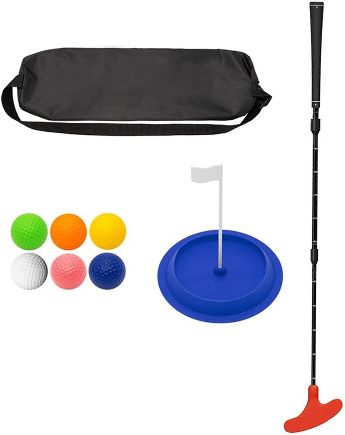Adjustable Golfs Putters Set Two Way Club with Putting Disc and Practice Ball for Women and Golfers Two Way Club with Putting Disc and Practice Ball